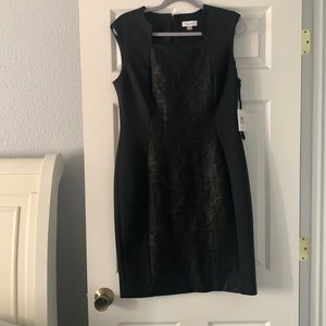 Calvin Klein snake print/ black dress NWT size 12